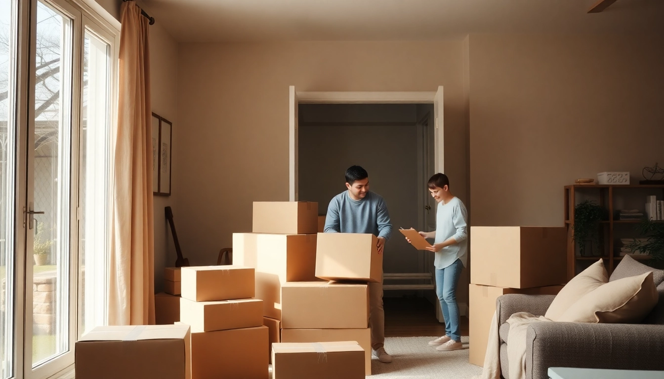 Efficient home removals West Yorkshire with a family preparing boxes by the window.