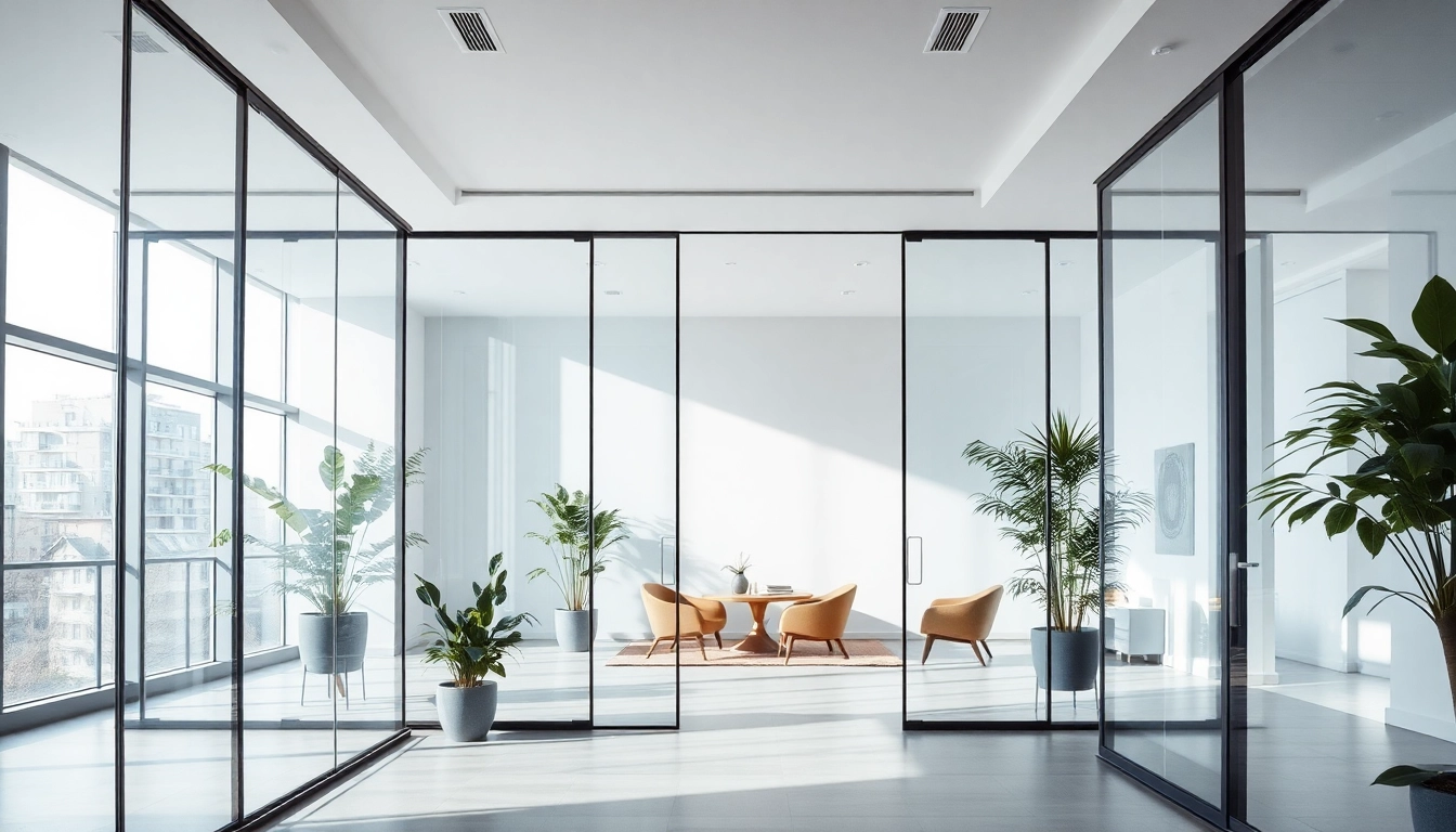 Enhance your space with movable glass partitions that seamlessly blend style and functionality for optimal versatility.