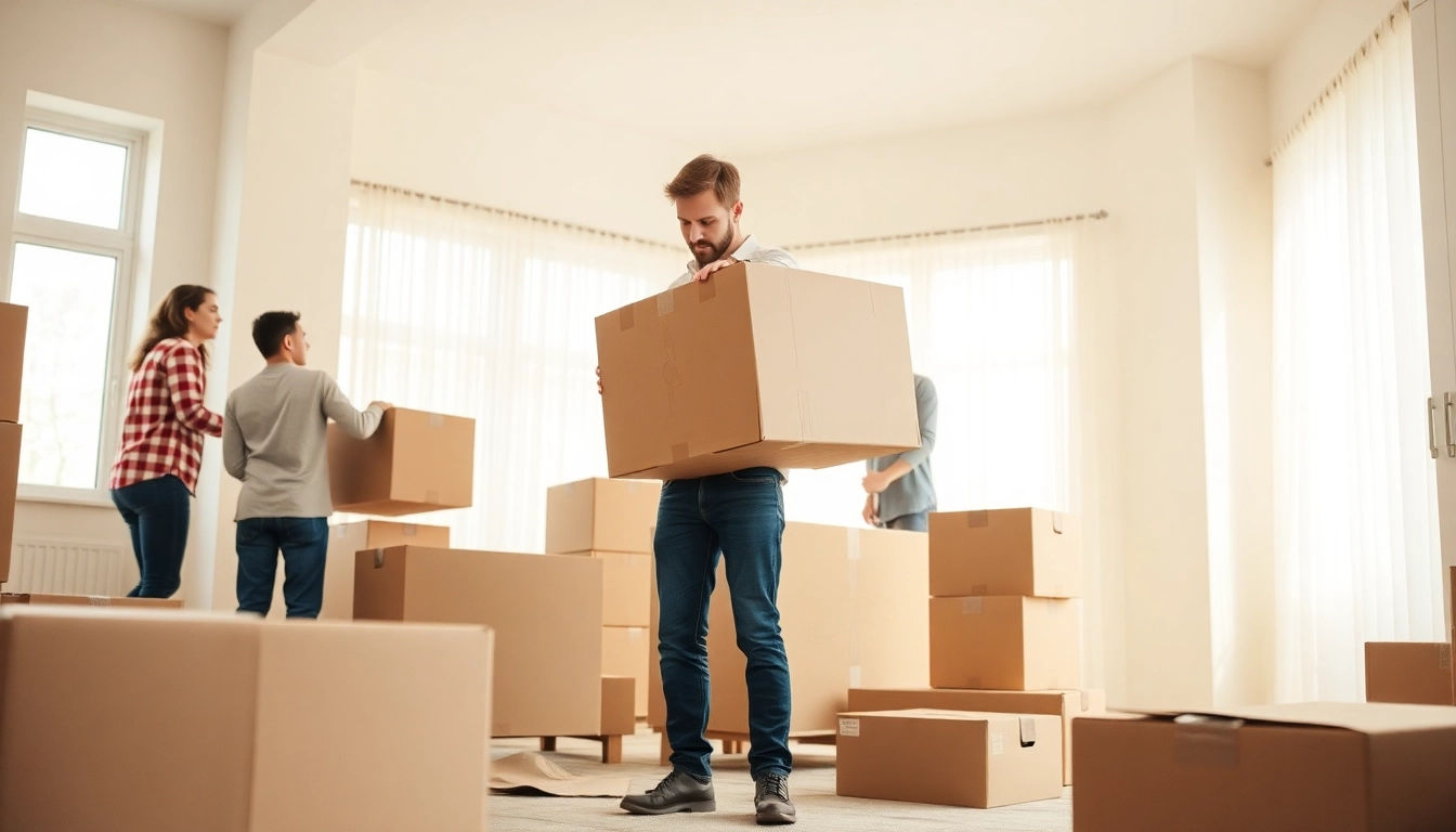 Efficient moving process for Umzug Erlangen showcasing care and professionalism during packing.