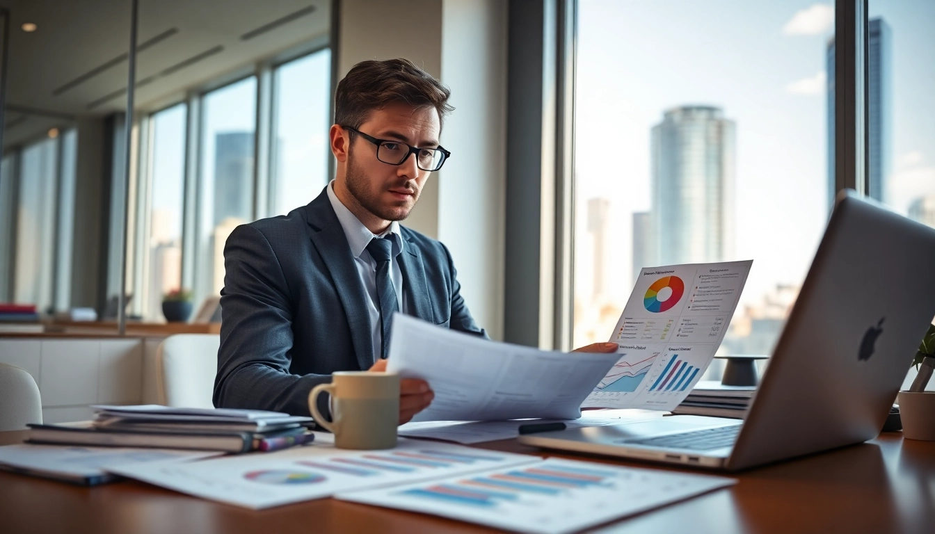 Analyze competitor pricing effectively with a dedicated professional in a modern office.