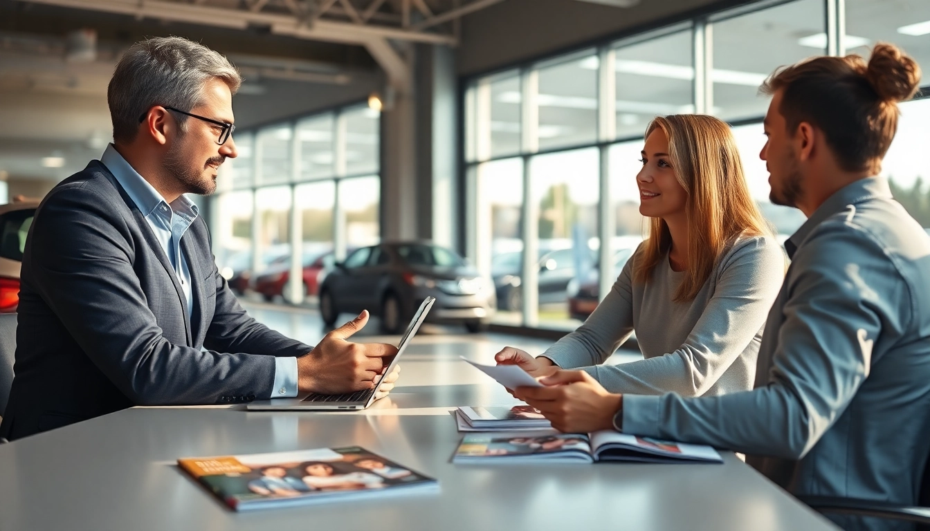 Engaging conversation about Competitive car Part Exchange with a customer in a modern office.
