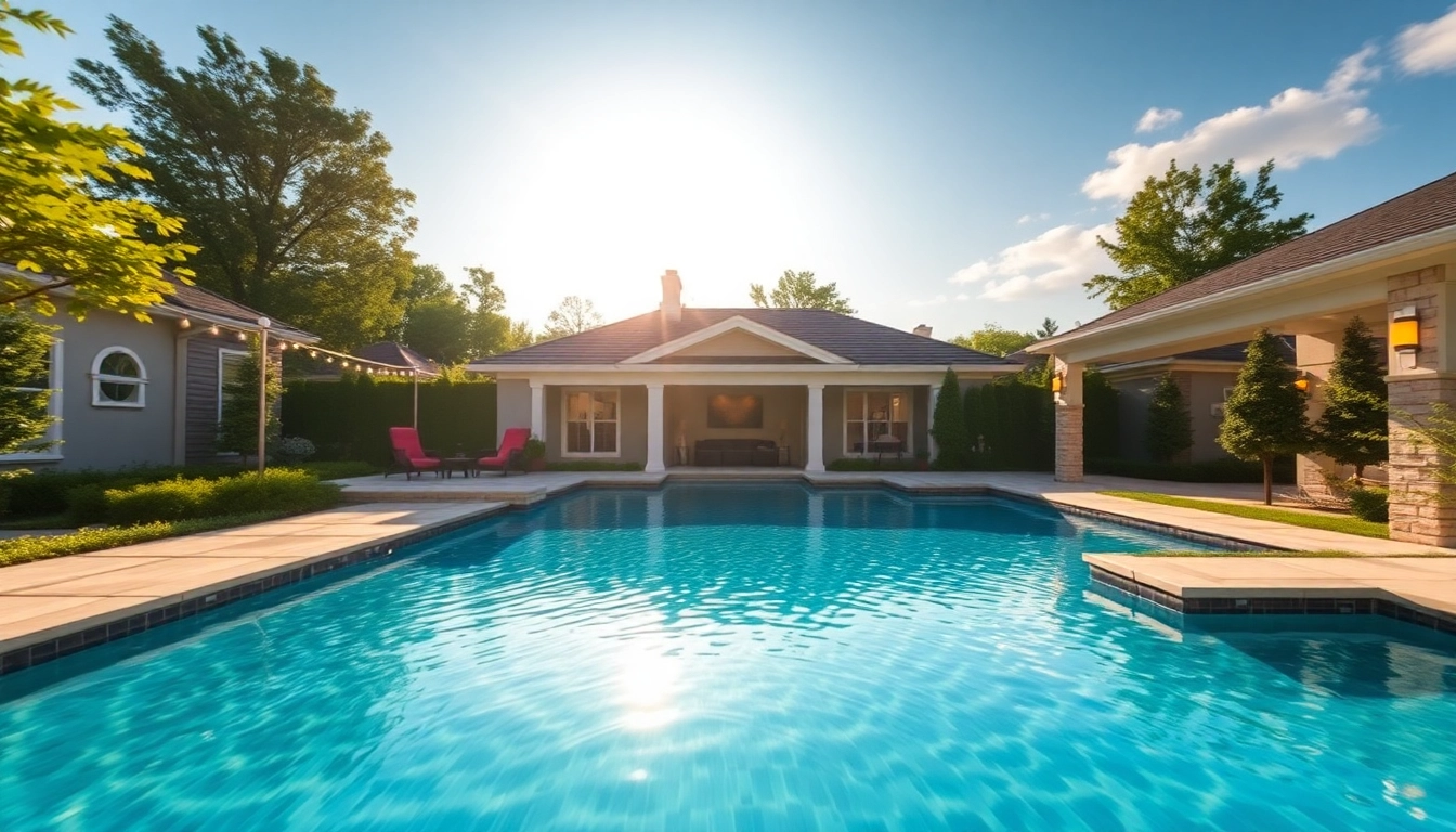 Transform your space with a pool renovation company showcasing a stunning backyard aquatic oasis.