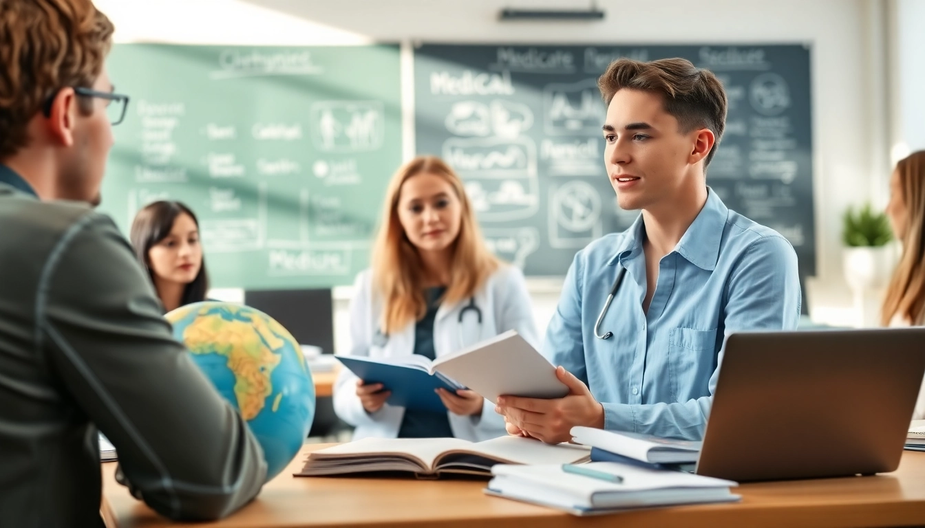 Diskussion über Alternative Medizinstudium im Klassenzimmer mit engagierten Studierenden.