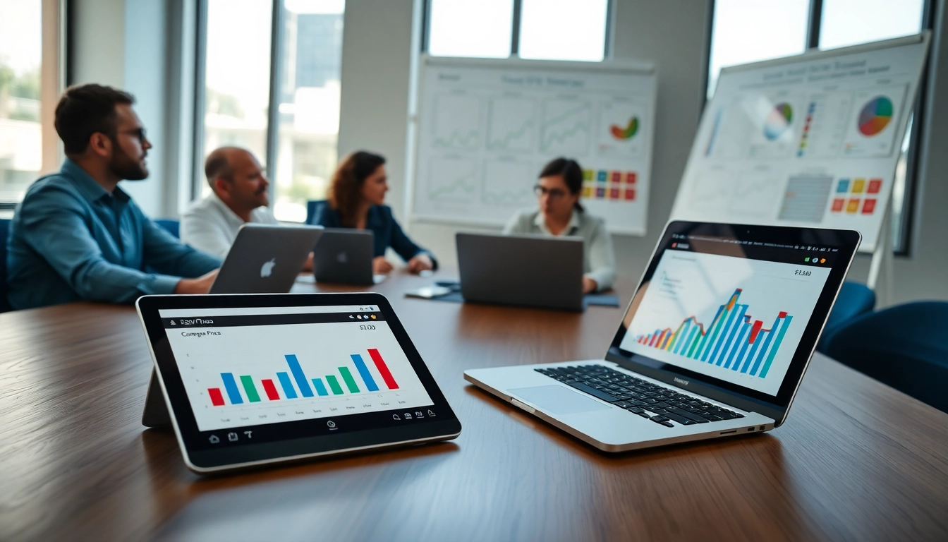 Conducting competitor pricing research in a professional business analysis meeting.