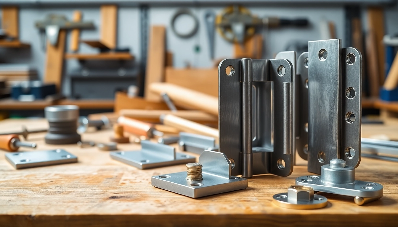 Door Hinges Manufacturer showcasing high-quality hinges in a professional workshop environment