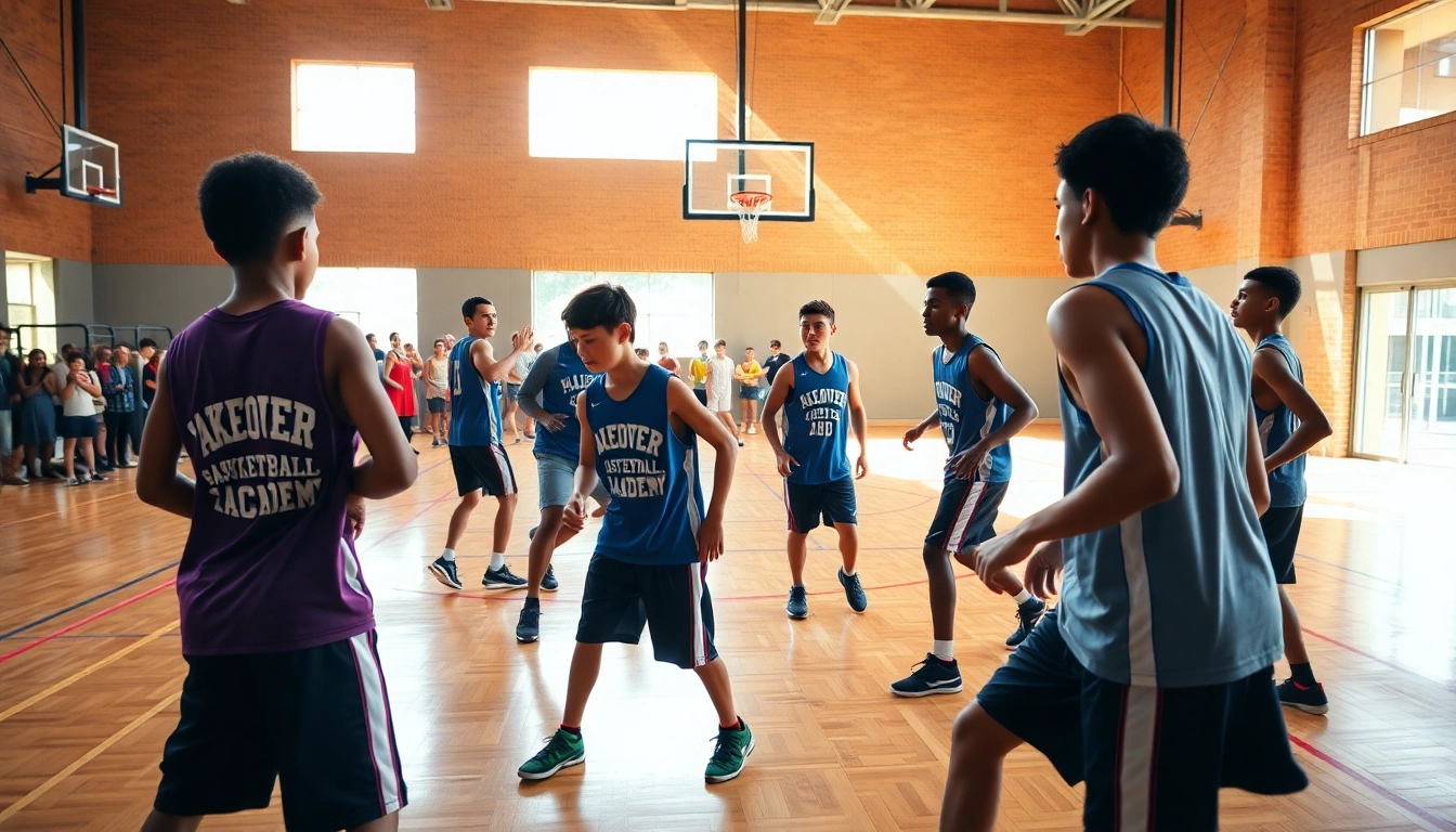 High-energy practice session at Takeover Basketball Academy showcasing youth players' skills.