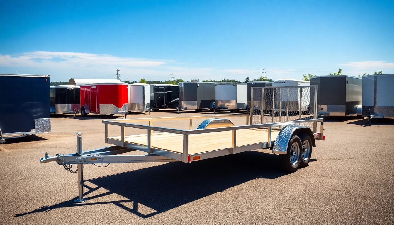 Browse trailers for sale in Massachusetts featuring various types and models on display.