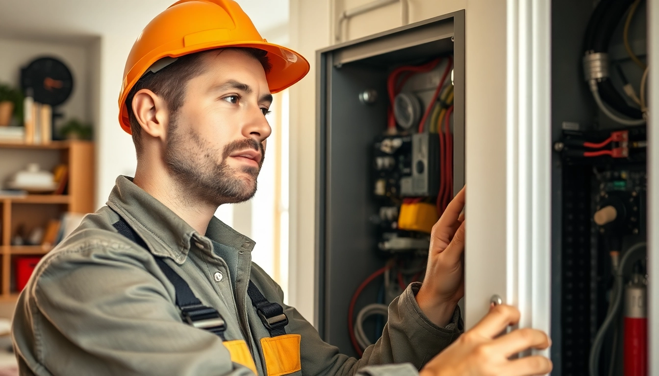 Inspecting an electrical panel Clearwater for safety and efficiency.