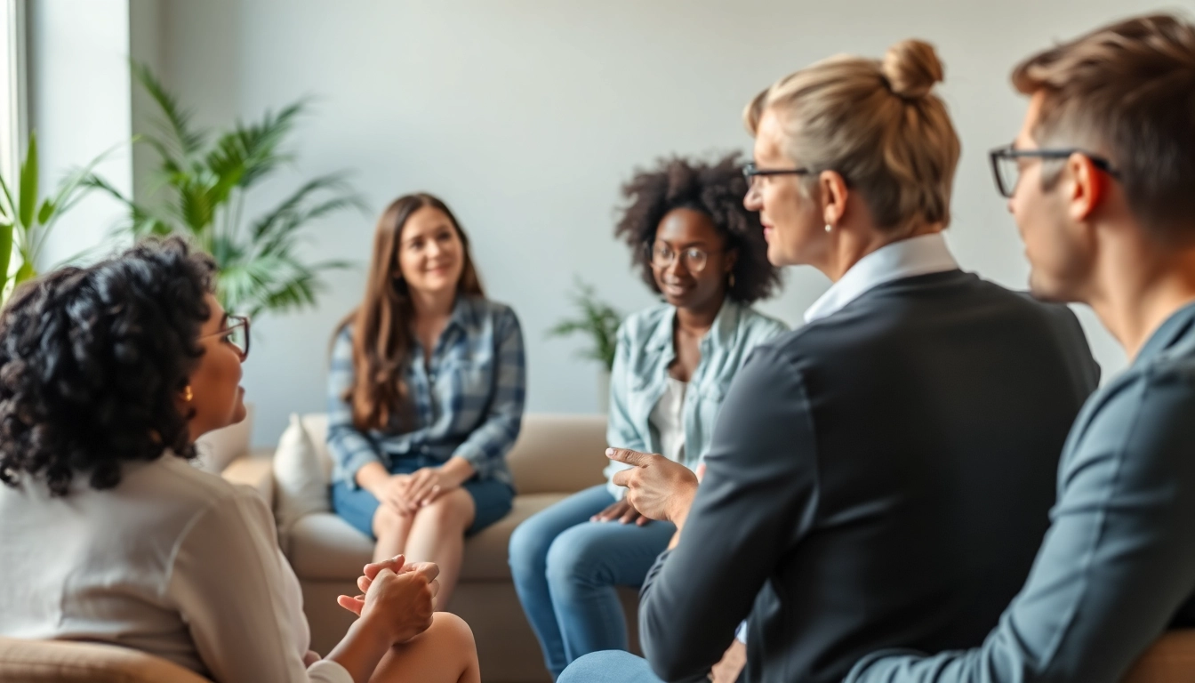 Facilitating healing trauma in a supportive group therapy session environment with diverse individuals.