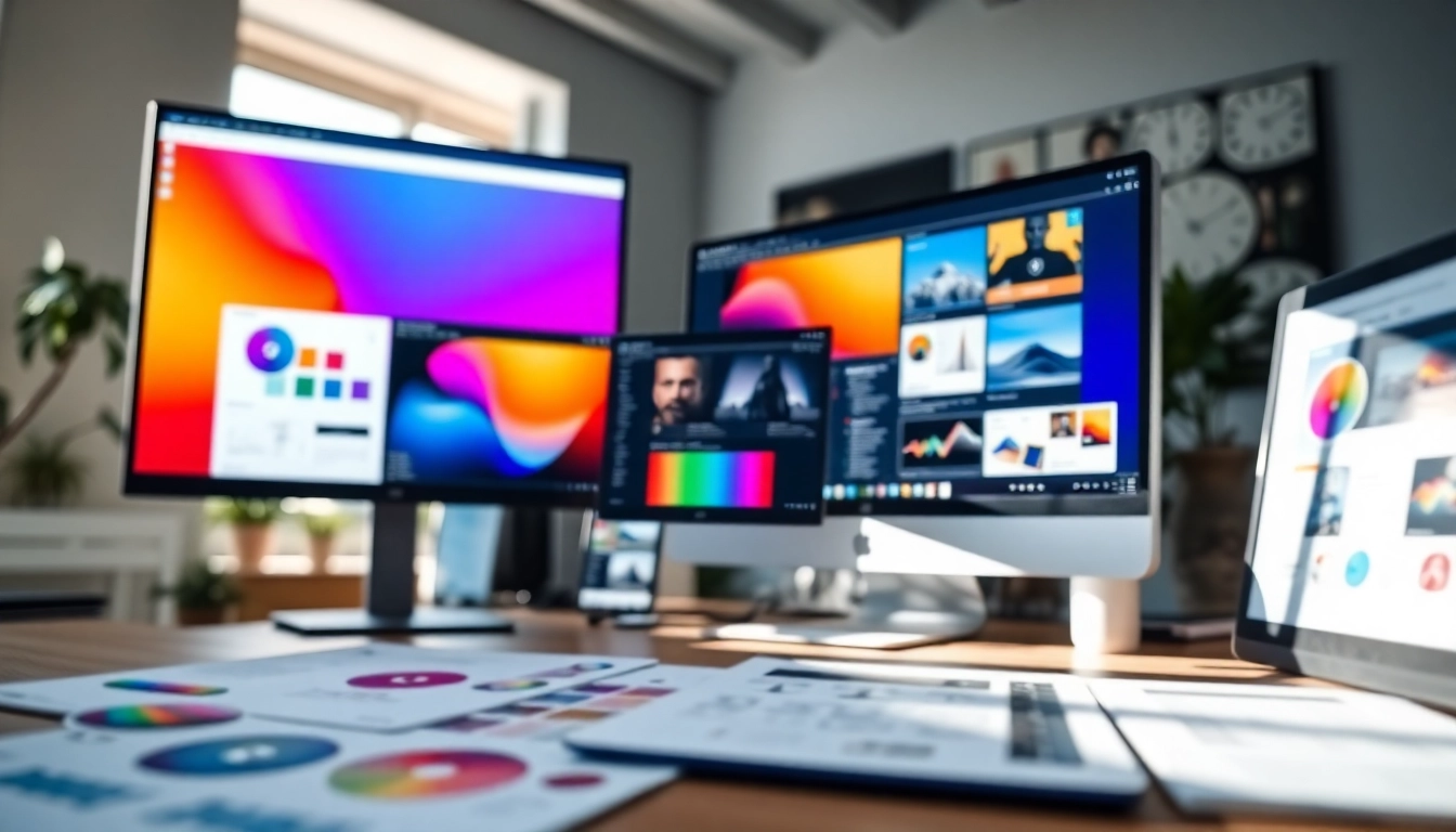 Elevate your website design with a creative workspace showcasing innovative design tools.