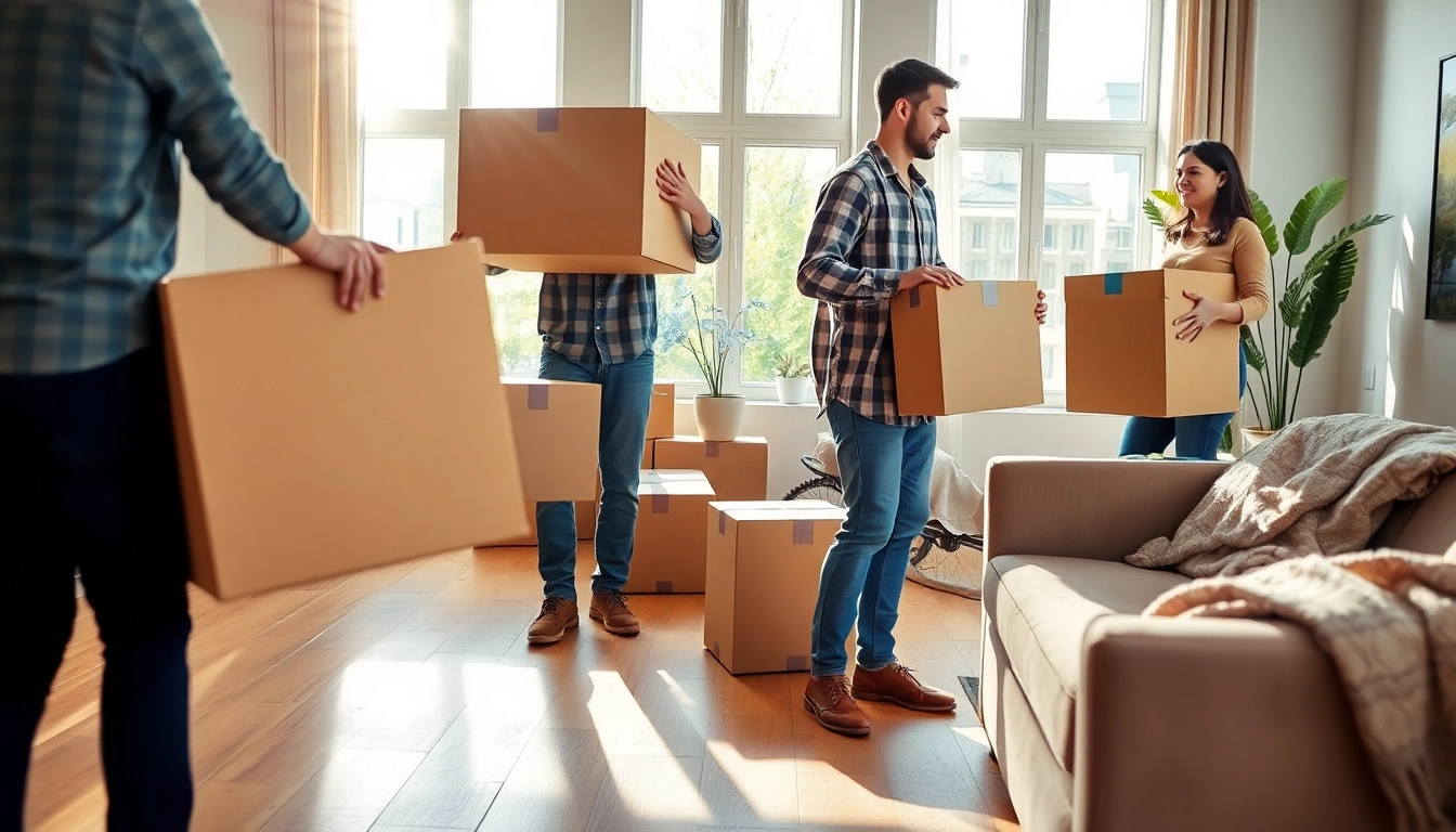 Brooklyn movers efficiently helping a family with their residential move, showcasing professionalism and care.