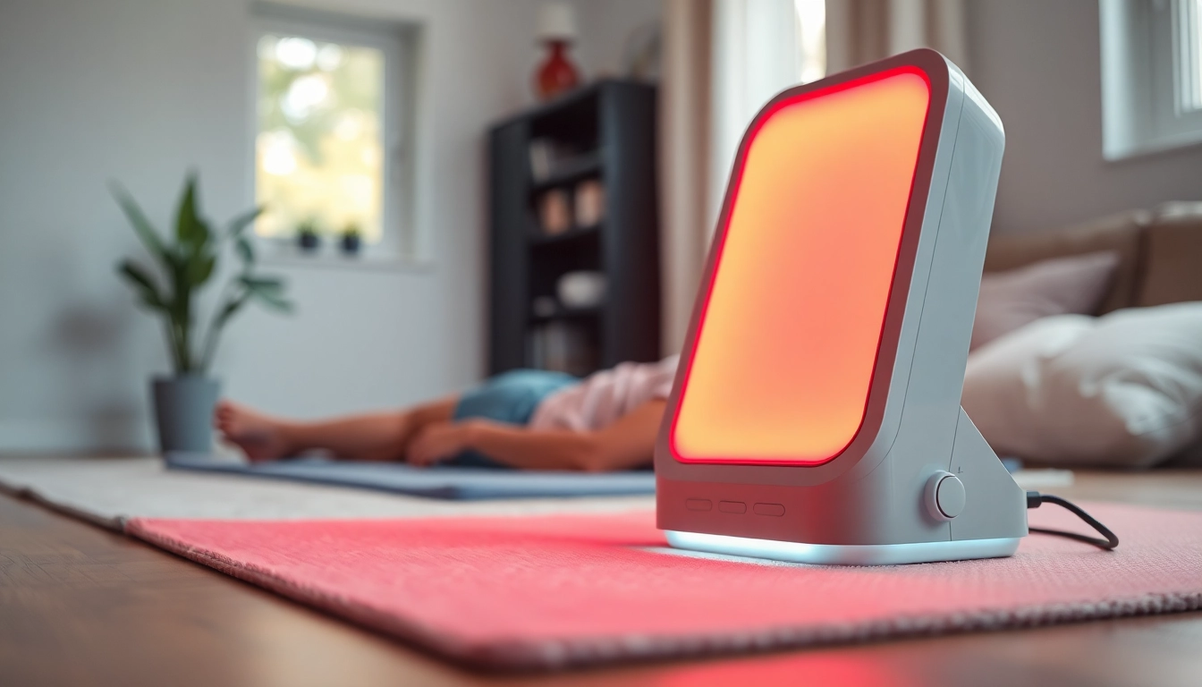 Reveal the benefits of best red light therapy forbody with a user enjoying relaxation and wellness.