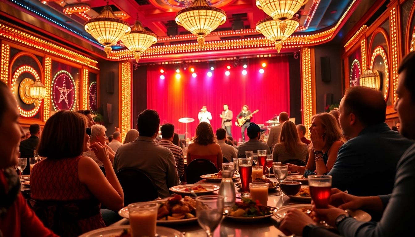 Experience a lively dinner theater in las vegas with vibrant performances and delicious meals.